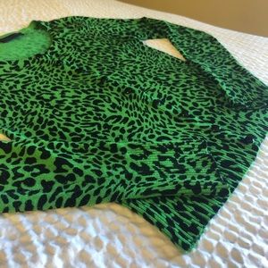 Voodoo Vixen Green Leopard Cardigan